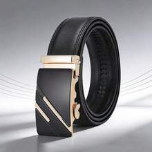 Thắt lưng da nam cao cấp, khóa tự động, khóa hợp kim, phù hợp cho cả công sở và thường ngày, kiểu dáng mới và đa năng. - Ruy băng hai màu - Xem 23