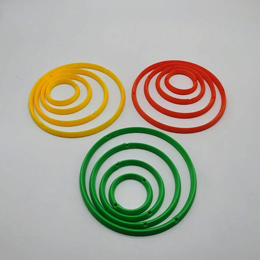 4个飞镖练习环，瞄准辅助工具，靶环，练习环，兼容大多数飞镖靶，易于安装的训练辅助工具，提高准确性和瞄准能力，适用于家庭、酒吧、比赛、初学者和专业人士，耐用的飞镖靶靶圈。 - 彩色 - 查看 1