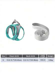 Dây xích và đai đeo cho chó - Dây xích chó bằng nylon thoáng khí, có đệm, đai đeo cho chó, phụ kiện cho chó, dây xích chó, đai đeo và dây xích cho chó, phù hợp cho chó nhỏ đến trung bình; Vòng cổ cho thú cưng - Thiết kế chống nghẹt thở với hai vòng chữ D. - Nhiều màu - Xem 13