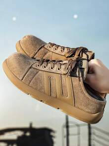 Giày lười da lộn đế dày, giày da phong cách retro thường ngày, giày lười thoải mái và đa năng. - Lạc đà - Xem 1