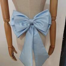 A Pink Satin Back Bow Cute Accessory Waist Decoration,Summer,Beach,Wedding - Multicolor - View 14