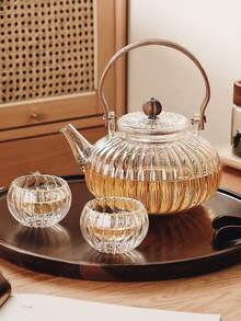 Tetera de vidrio transparente, apta para estufa, preparación de té, regalo de juego de té, hecha de vidrio borosilicato transparente de alta calidad, apta para uso doméstico, restaurante, hotel y oficina - Multicolor - Ver 13