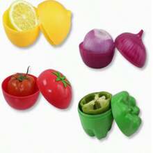 1 Set de Contenedores de Almacenamiento de Alimentos Herméticos de Plástico PP Creativo, Recipientes Sellados Reutilizables para Verduras, Frutas, Cebollas, Ajos, Limones, Cajas de Almacenamiento de Cocina a Prueba de Fugas con Tapas, Diseño Apilable para Refrigerador y Gabinete, Material PP Duradero, a Prueba de Humedad y Polvo, Ideal para Almacenamiento de Alimentos en el Hogar y la Cocina, Organizador de Cocina Esencial - Rojo - Ver 10