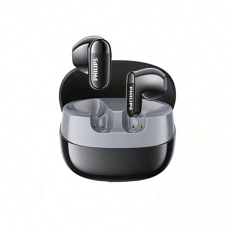 PHILIPS 藍牙耳機 真無線藍牙耳機 適用apple 、Android 半入耳式舒適佩戴 閃充長續航 運動防水抗汗 IPX4級防水 商務通話高清無線耳麥TAT2169 - 查看 1