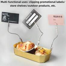 2pcs Multi-Functional Dual-Head Crocodile Clips, Mosquito Coil Clips, Memo Clips, Product Label Clips, Note Clips, Photo Clips, Business Card Clips, Etc., Suitable For Home, Shop, Company, Outdoor And Multiple Scenarios, Brand New Improved Stainless Steel Material, Strong And Durable, Strong Toughness, Can Be Freely Bent And Rotated. - A - View 11