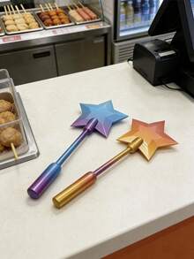 Giá đỡ thẻ thanh toán không tiếp xúc hình đũa phép in 2D/3D, đũa phép thanh toán không tiếp xúc, đũa phép ánh sao, phù hợp với nhiều tình huống thanh toán chạm. - Đũa thần có thể thu gọn - Xem 5