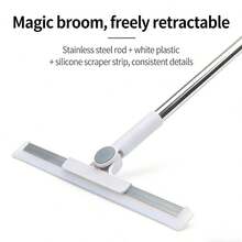 2-In-1 Magic Sweeper Broom With Adjustable Handle, Efficient Hair & Water Remover For Home, Kitchen & Bathroom - Small - View 4