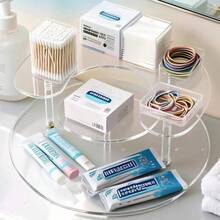 Transparent Acrylic Storage Rack. Multi-Layer Acrylic Perfume Rack, Makeup Organizer For Vanity, Bathroom Decor. Suitable For Storing And Organizing Bathroom And Vanity Items. Luxury Bathroom Decor And Accessories. - View 1