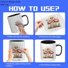12pcs/Sheet Whimsical Floral Spring-Themed UV-DTF Transfer Set | High Quality, High Quality, Scratch-Resistant, Easy To Use For Various Cups, Bottles, Laptops & Craft Projects | Creative Floral Patterns, Durable Adhesive, Home Decorations, Enthusiasts - Multicolor - View 10
