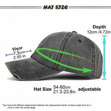 1pc Vintage Washed Criss Cross Ponytail Cap For Women | Distressed Denim Baseball Hat With High Bun Hole - A - View 3