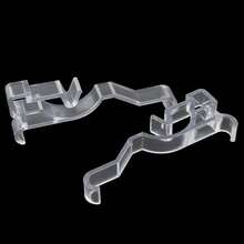 10PCS Blinds Hidden Clip Fixer 2.5 Inch Transparent Plastic Blinds Vertical Curtain Curtain Positioning Clip Home And Shop And Office Horizontal Blinds Clip - Default - View 1