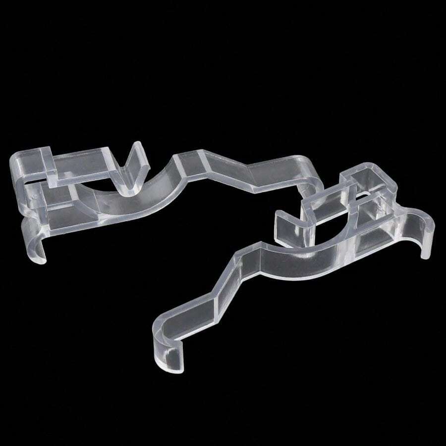 10PCS Blinds Hidden Clip Fixer 2.5 Inch Transparent Plastic Blinds Vertical Curtain Curtain Positioning Clip Home And Shop And Office Horizontal Blinds Clip - Default - View 1
