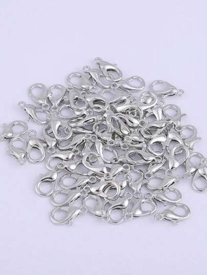 20 chiếc/gói khóa càng cua bằng hợp kim mạ bạc, thích hợp để làm đồ trang sức.