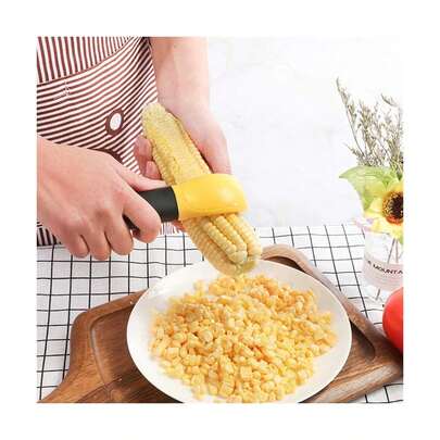 Dụng cụ bóc vỏ bắp bằng thép không gỉ chịu lực cao, dụng cụ tách hạt bắp, dụng cụ loại bỏ hạt bắp với tay cầm và lưỡi dao tiện dụng - Dụng cụ bóc vỏ, cắt và gọt hạt bắp chuyên nghiệp, dễ dàng loại bỏ hạt bắp, thiết kế an toàn chống trượt - Dụng cụ nhà bếp, thích hợp cho gia đình và sử dụng thương mại.