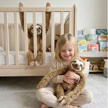 1pc Cute Cartoon Hanging Series Sloth Plush Doll, Soft Adorable Long Arm Sloth Doll, Versatile Hanging Decoration, Parent-Child Interactive Doll, Children's Room Decor, Curtain Tie-Back, Photo Prop, Children's Birthday/Mother's Day/Children's Day Gift - Multicolor - View 10