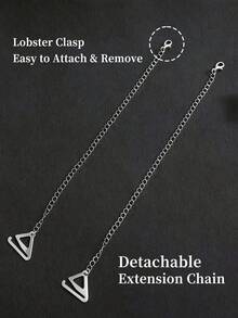 2pcs Sparkling Crystal Bra Straps, Adjustable Rhinestone Metal Replacement Straps For Backless Bras And Party Dresses - Silver - View 2