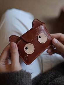 复古卡通PU材质，小巧轻便，大容量卡包/银行卡/硬币收纳包，零钱包，可爱猫咪图案 - 彩色 - 查看 7