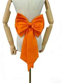 A Pink Satin Back Bow Cute Accessory Waist Decoration,Summer,Beach,Wedding - Multicolor - View 17