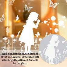 1/3pcs Modern Minimalist Figure Butterfly Static Window Sticker White Silhouette Glass Decal For Living Room Glass Window Mirror Decor No Glue Removable Home Window Ornament - White Silhouette Window Sticker - View 9