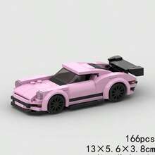 粉色/灰色/超级跑车赛车经典MOC积木套装，可拼搭DIY汽车模型，适合成人，城市科技冠军系列，适合作为生日、万圣节、圣诞节、复活节礼物 - 型號 - 查看 16