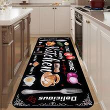 1 tấm thảm trải sàn nhà bếp dày, thảm trải sàn nhà bếp bằng sợi polyester với họa tiết dụng cụ nhà bếp in trên đó, thích hợp cho nhà bếp, phòng khách, hiên nhà, ban công và trang trí nhà cửa, thảm có rãnh mềm mại, thảm lối vào, thảm nhà bếp, thảm phòng tắm, có thể giặt máy, thảm chữ chống bụi, đồ trang trí nhà cửa dịp lễ - Thảm nhung pha lê, thảm phòng khách, thảm phòng ngủ, thảm có thể giặt, thảm lông ngắn, thảm thoải mái, mềm mại dưới chân, thảm trang trí nhà cửa, tạo thêm sự ấm áp, thảm thời trang. - A - Xem 11
