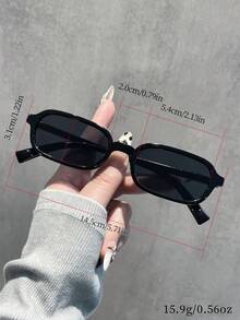 Bộ 4 chiếc kính thời trang nữ mùa hè, kiểu dáng Y2K, chống tia UV, thích hợp cho đi biển, du lịch, dự tiệc và sử dụng hàng ngày. - màu đen - Xem 5