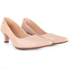 Offer Women's Pumps Shoes With Low Thin Heel And Comfortable - Màu be - Xem 2