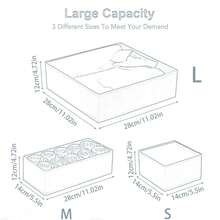 3/6/9 pièces Boîtes de rangement de style tiroir en tissu blanc, bacs de rangement pliables de tailles multiples pour sous-vêtements, chaussettes, vêtements et accessoires pour bébés, convient pour la chambre, le placard, la coiffeuse - Blanc - Voir 9