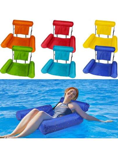 1 Adet Şişme Yetişkin Yüzme Sandalyesi, Dayanıklı Şişme Havuz Makarnası, Parti Yaz Su Plaj Göl Yüzme Sandalyesi