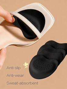 1-5 Pairs Soft Shock-Absorbing, Sweat-Absorbing, Anti-Slip Leather Forefoot Pads For High Heels, Suitable For Summer Sandals, Self-Adhesive Invisible Forefoot Pads - Apricot - View 11