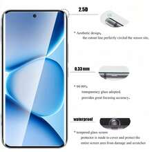 2片装曲面钢化玻璃屏幕保护膜，兼容小米Note 15/14 Pro 4G/5G、13/14/15 Pro+、小米15 Ultra，9H硬度，防指纹，无气泡3D曲面钢化玻璃膜，兼容手机壳，易于安装 - 無色 - 查看 4