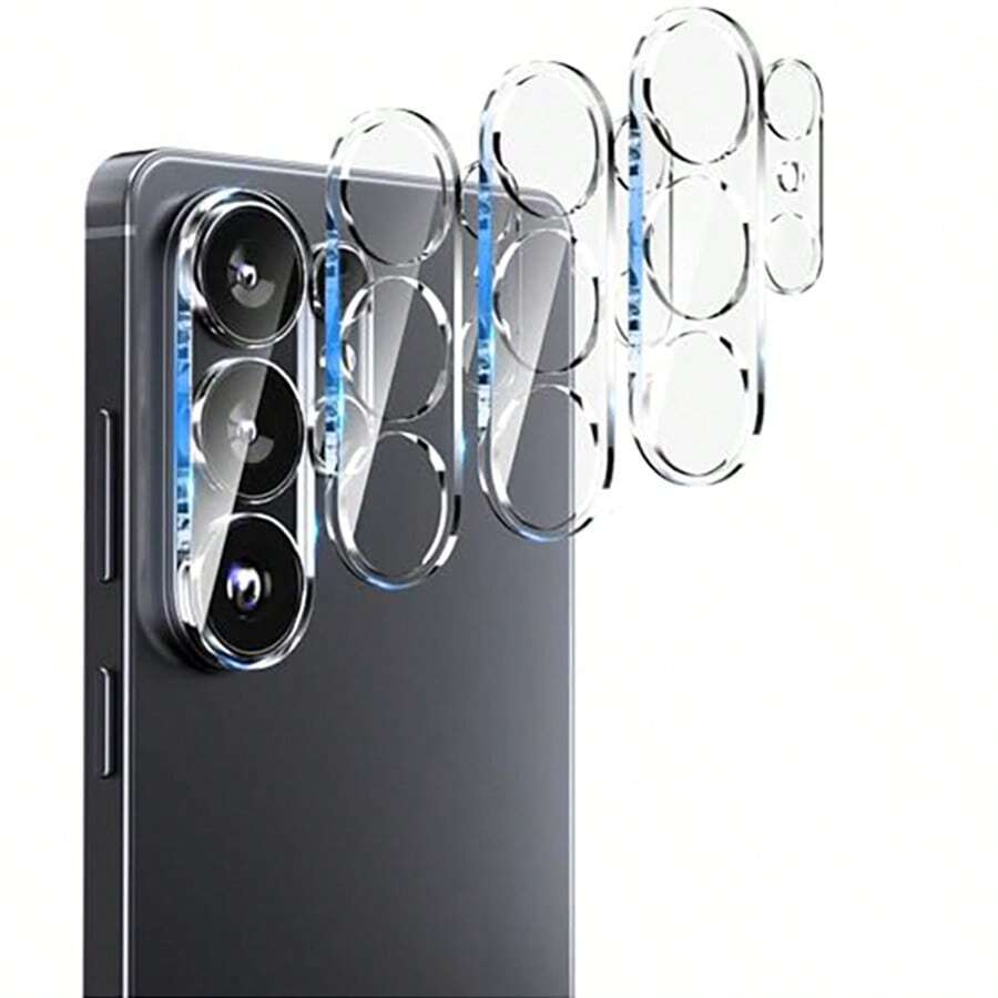 适用于三星 Galaxy S26/S25/S24 Ultra Plus 的 3 片装超高清钢化玻璃摄像头镜头保护膜,9H 防刮防指纹镜头膜,兼容 S 26 手机壳 - 3 Pack - 查看 1