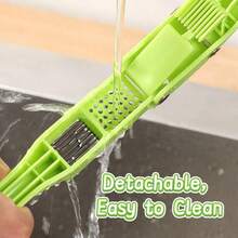 1pc Multi-Function Manual Garlic & Ginger Press, 2-In-1 Handheld Garlic Mincer, Easy Clean Kitchen Tool - Multicolor - View 4