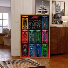 1幅无框F1赛车冠军数字艺术海报，微型汽车收藏装饰，时尚创意墙饰，适用于客厅、宿舍、家居装饰、派对装饰，最佳礼品之选，卧室墙饰，现代家居装饰 - 冠軍賽車 - 查看 1