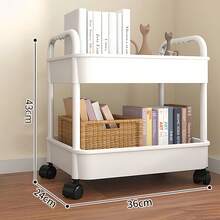 1pc 2/3/4/5-Tier Rolling Storage Cart , Plastic Material, Multipurpose For Office, Kitchen, Bathroom And Bedroom Organization Outdoor Decor - Car Storage Rack/Black - View 12