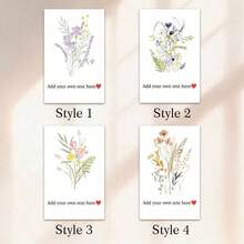 Customized Posters, Graduation Posters, Graduation Invitations, Graduation Cards, Gift Box Cards, Gift Cards, Paper Box Cards, Birthday Cards, Graduation Season, Invitations, Commemorative Cards - Floral Greeting Card - View 2