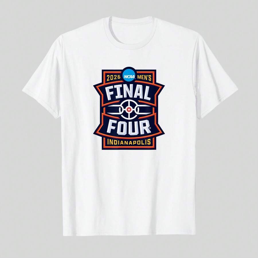 Sponsored Ad - NCAAS 2026 Final Four Basketball Indianapolis Logo T-Shirt - 白色 - 查看 1