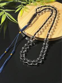 1条穆斯林手工透明45珠流苏念珠手链，优雅男女通用穆斯林念珠 - 彩色 - 查看 1