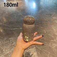 1个奢华水钻保温水瓶，男女通用高品质吸管杯，便携式真空保温咖啡杯，自动扶正饮水杯，健身用品，平底杯，适合旅行、婚礼、生日、节日礼物、钻石装饰、珍珠工艺、宝石、房间装饰 - 彩色 - 查看 17