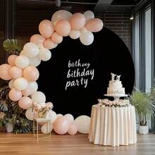 1pc, Circular Spandex Wedding Arch Cloth Cover, Suitable For Circular Arch Brackets, With 4 Clips, Circular Background Cover For Birthday Parties And Wedding Decorations, 5/6/6.6/7.2ft (Excluding Metal Frame) - Arched Cover - View 7