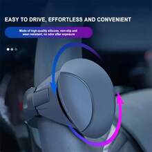 Núm xoay vô lăng bằng silicon cầm tay tiện dụng mới nhất năm 2026 - Thiết kế xoay 360°, chống trượt, thao tác bằng một tay, phù hợp với mọi dòng xe, kiểu dáng màu đen thời trang! Núm xoay vô lăng này giúp việc lái xe trở nên dễ dàng hơn. Cho dù là di chuyển trong thành phố hay những chuyến đi đường dài, nó đều giúp bạn lái xe thoải mái. - A - Xem 3