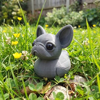 Bộ 1/2/3 tượng chó Bulldog Pháp và vịt, tượng động vật dễ thương trang trí sân vườn, nghệ thuật độc đáo cho bãi cỏ và hiên nhà, trang trí chậu cây ngoài trời, điểm nhấn trang trí nhà cửa, quà tặng sưu tầm sáng tạo dành cho người yêu chó.