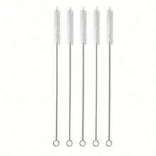 5pcs Reusable Stainless Steel Straw Cleaning Brushes, Suitable For Cleaning Glass, Silicone, Metal Straws, Great For Mother's Day, Thanksgiving, Halloween, Christmas Gifts, Back To School Supplies - Multicolor - View 8
