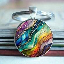 1个便携式大理石纹折叠钱包挂钩/衣架，女士背包挂钩/衣架，学生礼物 - 彩色 - 查看 2