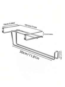 1个304不锈钢纸巾架，厨房卷纸架，保鲜膜收纳架 - 查看 3