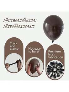 Dark Brown Balloons 145 Pcs Brown Balloons Different Sizes Pack Of 18 12 10 5 Inch Kit Balloon Garland For Birthday Party Decorations - Dark Brown - View 3