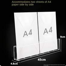 Estantería de pared conveniente, caja de almacenamiento transparente para revistas, estantería para exhibir CDs. Estantería de pared, estantería para libros de niños sobre la puerta sin taladrar, estantería para pasillos para almacenar libros, revistas, CDs y otros artículos de uso múltiple - transparente - Ver 4
