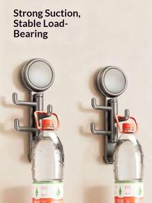 1pc Rotating Hook, Vacuum Suction Cup Hanger, For Dorm, Bedroom, Behind Door, Kitchen, Bathroom, Towel, Umbrella, Key Hook - Multicolor - View 4