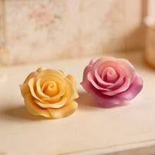 1 khuôn silicon hình hoa hồng để làm nến sáp và nhựa. - Khuôn hoa hồng phẳng - Xem 3