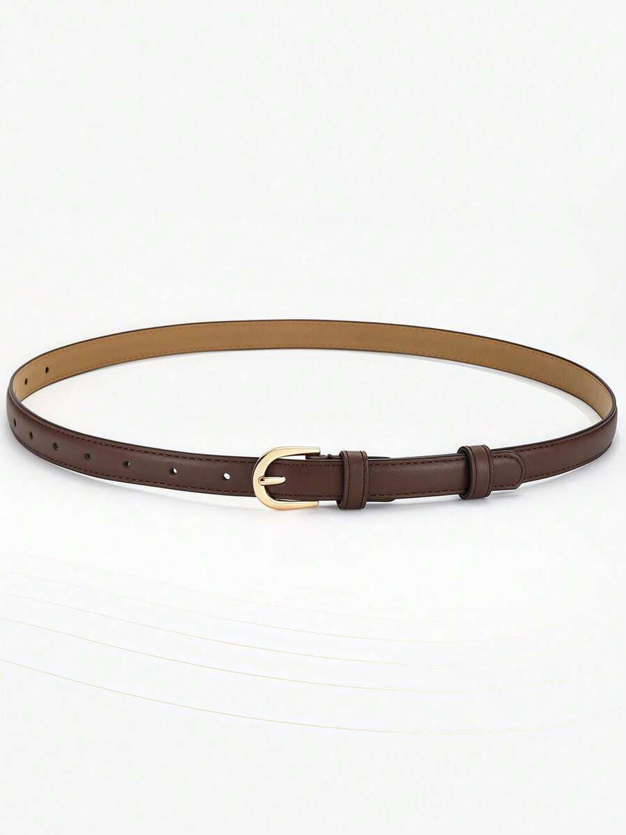 Metal Buckle Belt, Suitable For Summer Dresses And School Wear